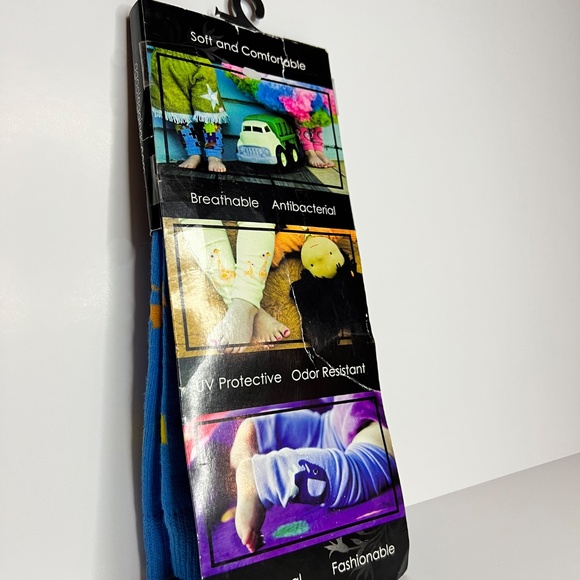 Agoo Bamboo Toddler Leggings Blue Trucks Ambulance Print NWT - Picture 3 of 3